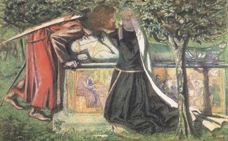 Dante Gabriel Rossetti Arthur's Tomb: The Last Meeting of Launcelort and Guinevere (mk28) china oil painting image